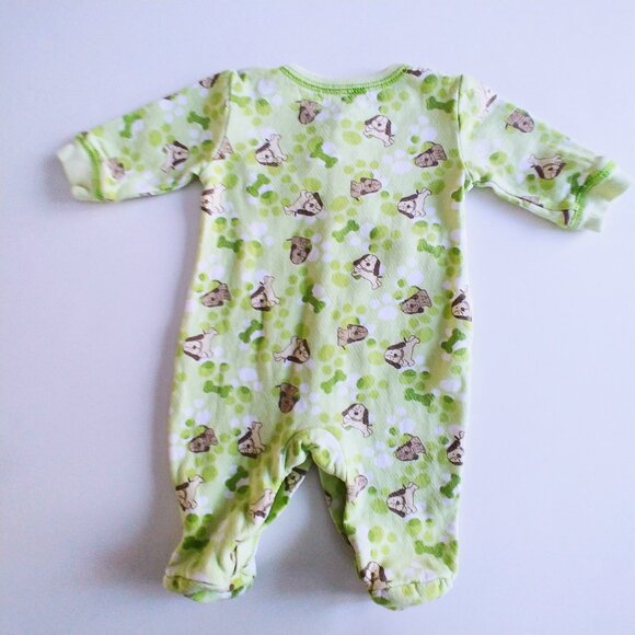 Baby Boots Snap-Up Puppy Cotton Footie size 1 Month 10lbs. - Picture 2 of 7
